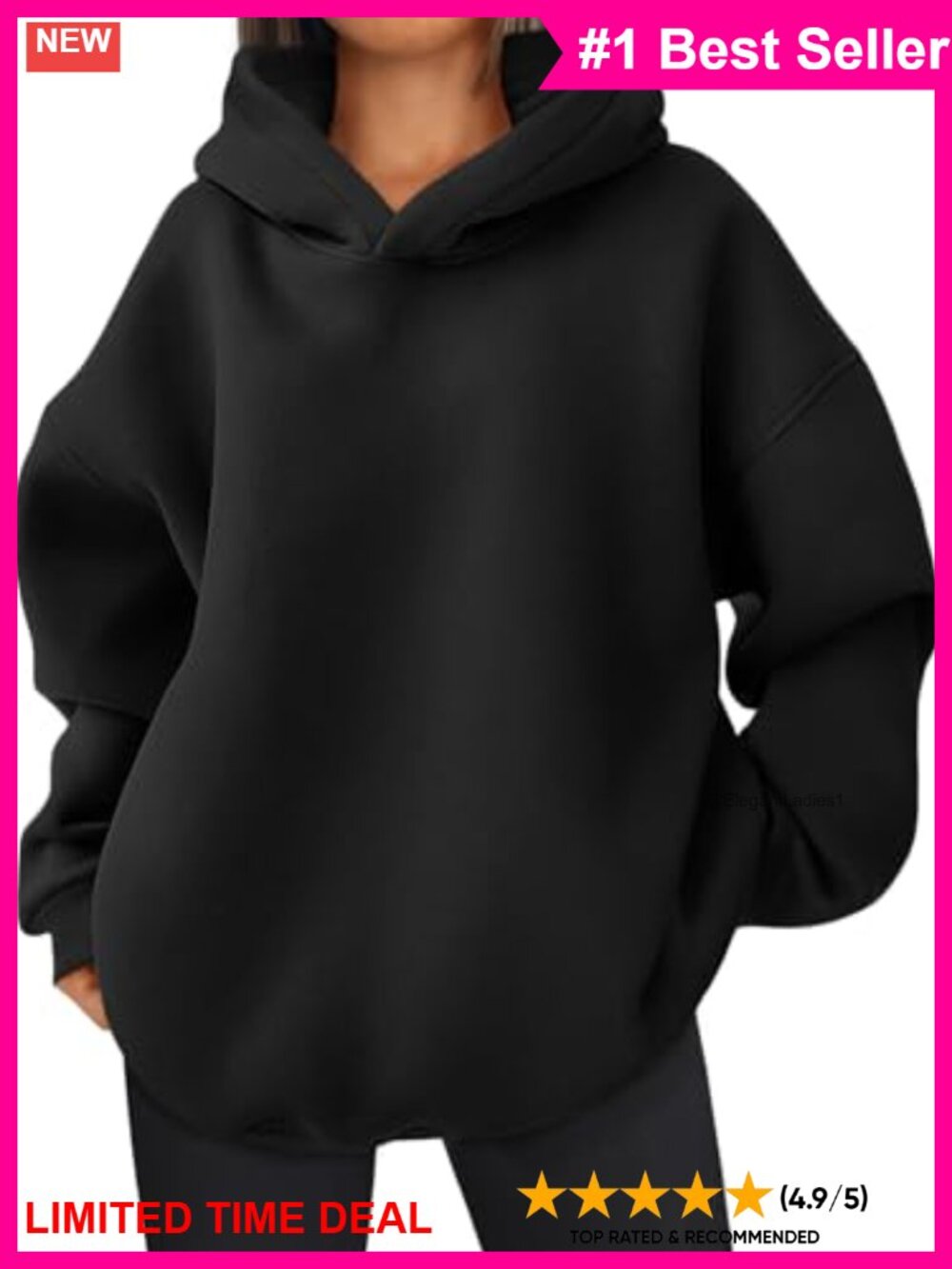 EFAN Women's Oversized Fleece Lined Hoodie Pullover Sweatshirt Casual
